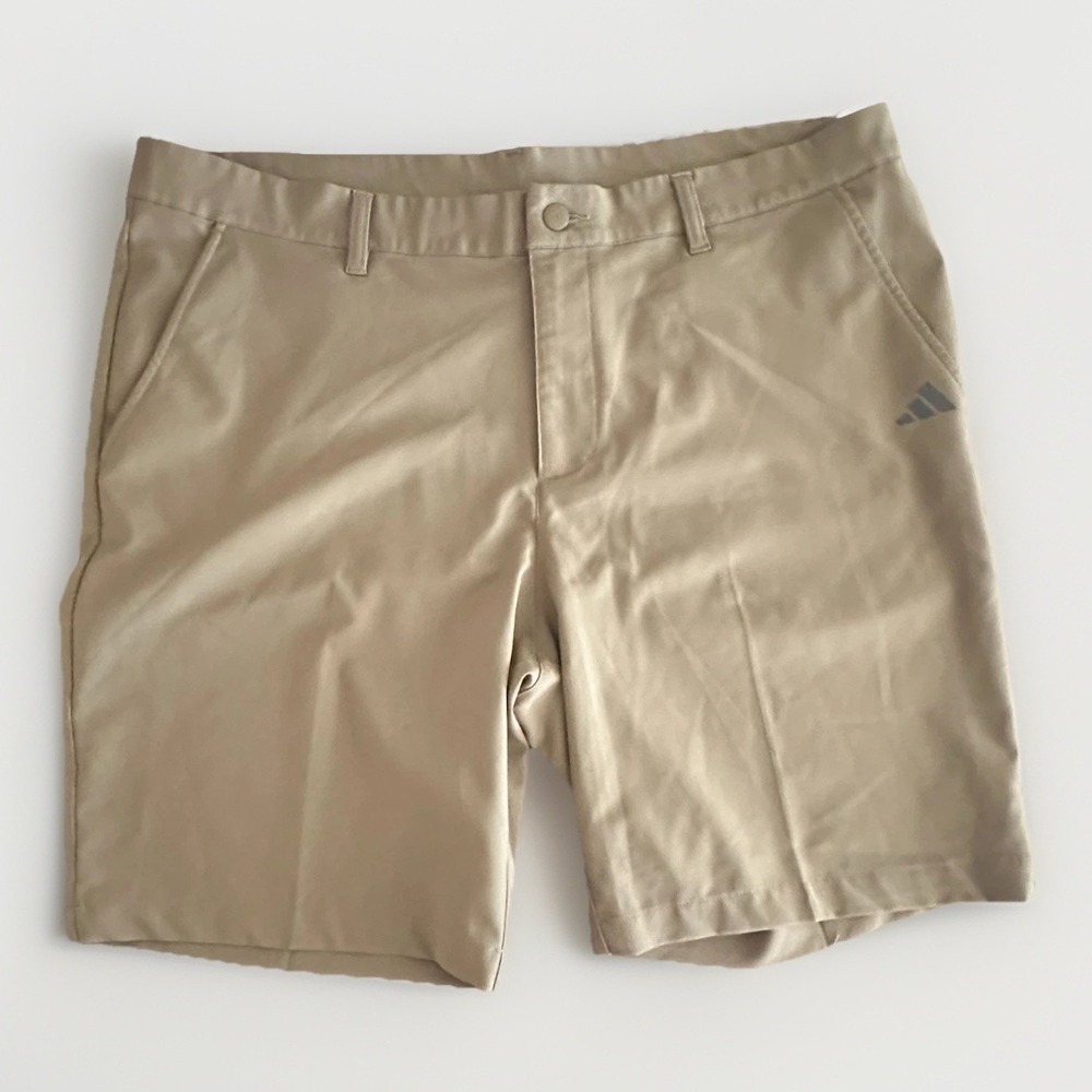 Adidas Golf Shorts Men's 38 Beige Performance Chino Casual Stretch 9" Inseam
